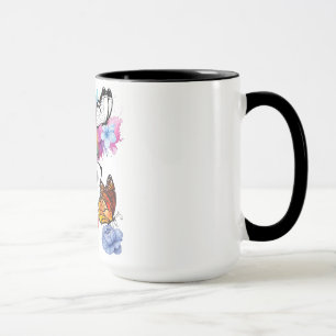 Taza Payaso, mariposas y colores pastel