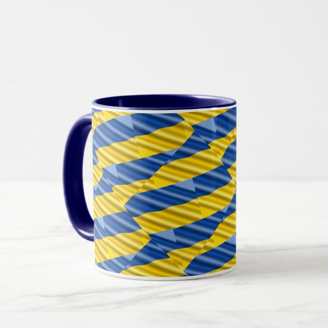 Taza Paz Amarilla Azul Sin Guerra Ucrania Inspirada En  (Anverso izquierdo)