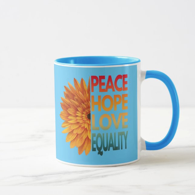 TAZA PAZ AMOR ESPERANZA IGUALDAD  (Derecha)
