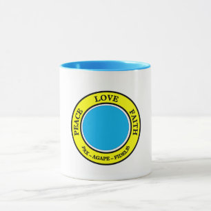 Taza Paz, amor, Faith Mug