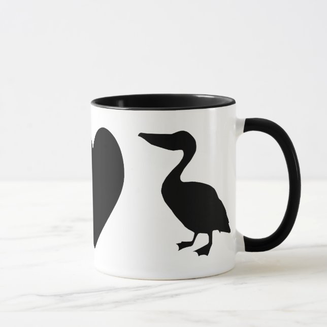 Taza Paz, amor y pelicans Mug (Derecha)