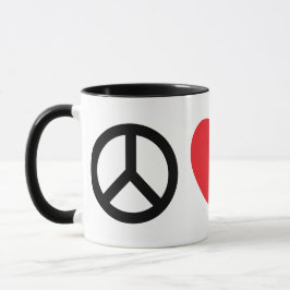 Taza Paz, amor y perros