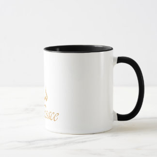 Taza Paz de oro con la caligrafía árabe "Salam "