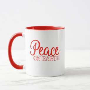 Taza Paz en la Tierra   Vacaciones de Navidades positiv