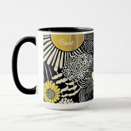 Taza Peace in Bloom Abstract Mug
