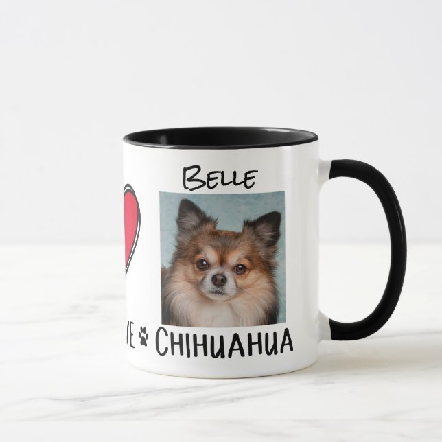 Taza Peace Love Chihuahua Lovers Mug (Derecha)