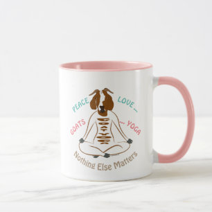 Taza PEACE LOVE GOATS YOGA   GetYerGoat™