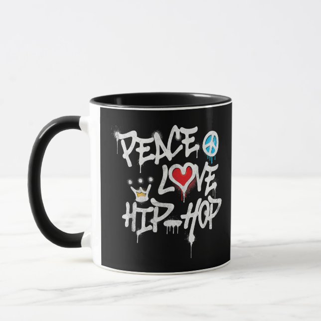 Taza Peace Love Hip Hop Dance (Izquierda)