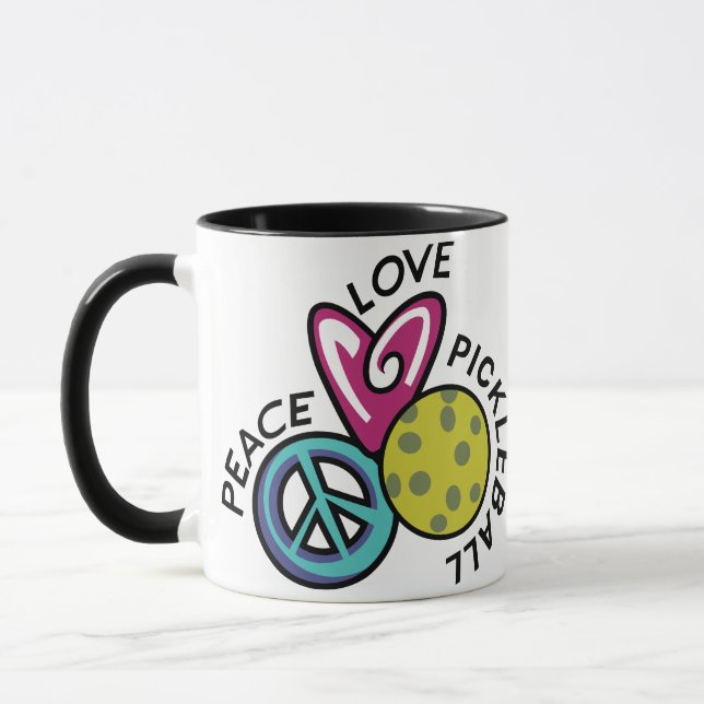 Taza Peace Love Pickleball (Izquierda)