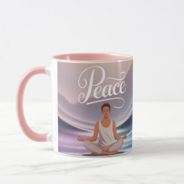 Taza Peace Meditation Mug Lotus Position