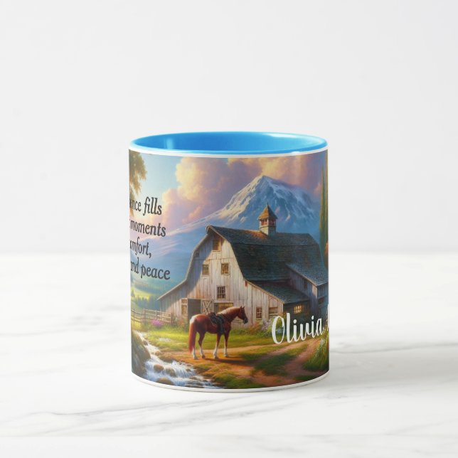 Taza Peaceful Horse Countryside Mug (Centro)