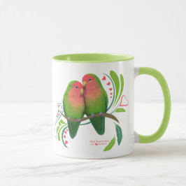 Taza Peach Faced Love Birds