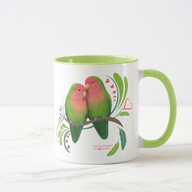 Taza Peach Faced Love Birds (Derecha)