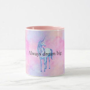 Taza Peach Pink Purple Unicorn