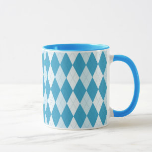 Taza Peacock Azul Argyle Pequeño Forma de Diamante