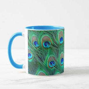 Taza Peacock Feathers