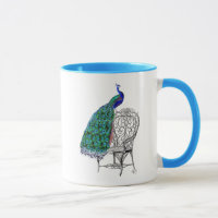 Peacock sobre la silla