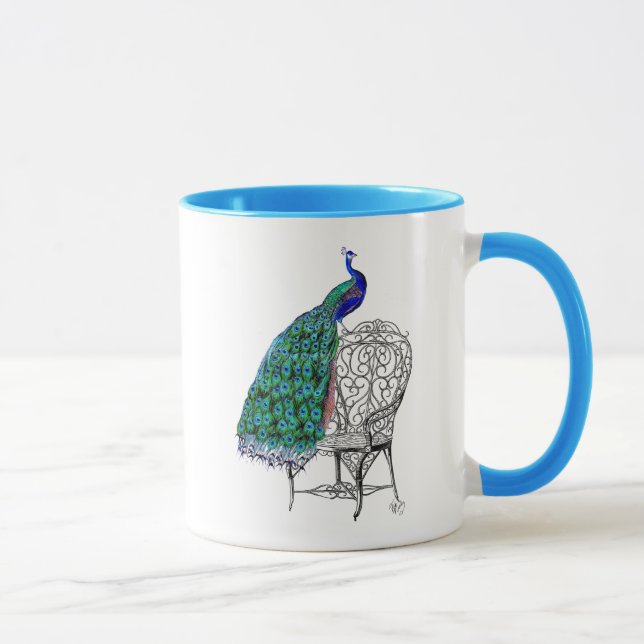 Taza Peacock sobre la silla (Derecha)