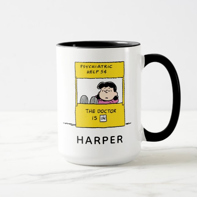 Taza Peanuts | Lucy & the Doctor Is In (Derecha)