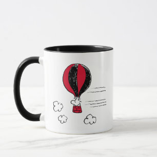 Taza PEANUTS   Patrón rojo y negro