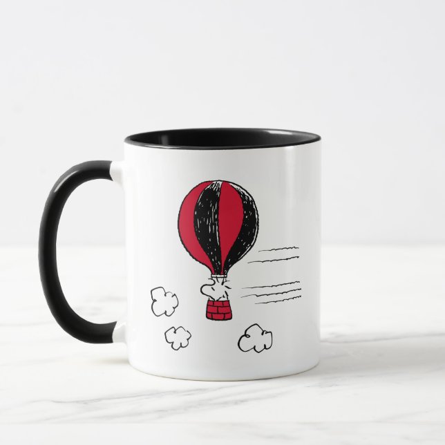 Taza PEANUTS | Patrón rojo y negro (Izquierda)