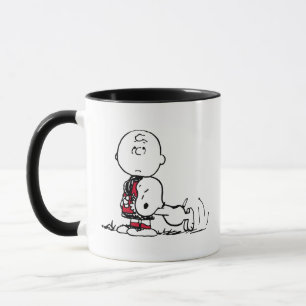 Taza PEANUTS   Patrón rojo y negro