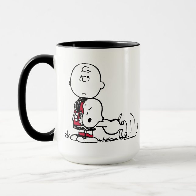 Taza PEANUTS | Patrón rojo y negro (Izquierda)