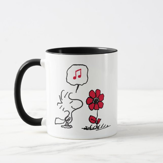 Taza PEANUTS | Patrón rojo y negro (Izquierda)