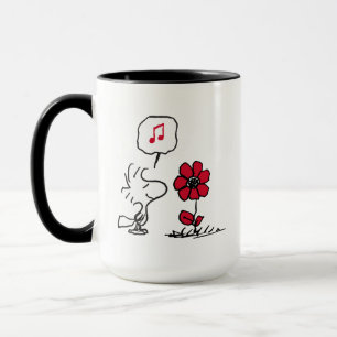 Taza PEANUTS   Patrón rojo y negro