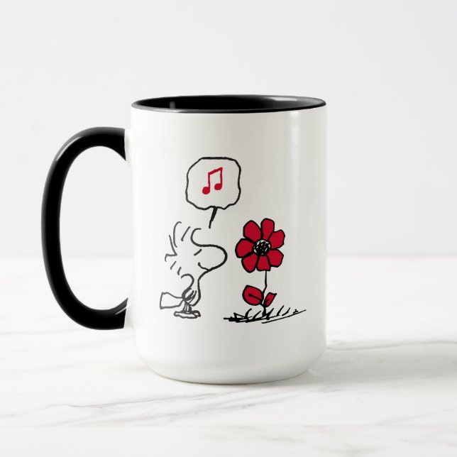 Taza PEANUTS | Patrón rojo y negro (Izquierda)