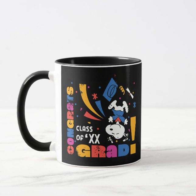 Taza Peanuts Snoopy Congrats Grad Graduation Confetti (Izquierda)