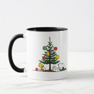 Taza Peanuts Snoopy Festive Christmas Tree Holiday Gift