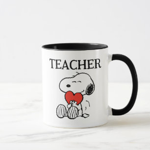 Taza Peanuts   Snoopy Heart Hug Teacher