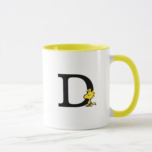 Taza PEANUTS | Woodstock | Monograma D (Derecha)