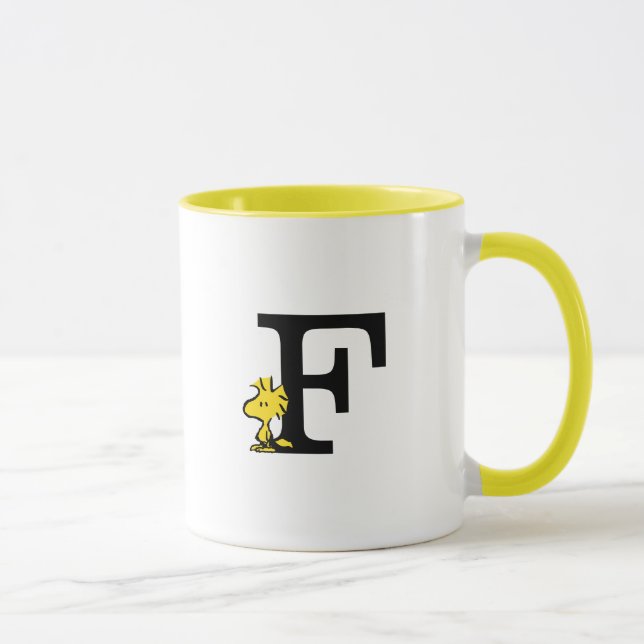 Taza PEANUTS | Woodstock | Monograma F (Derecha)