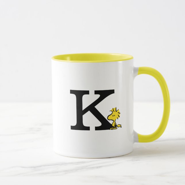 Taza PEANUTS | Woodstock | Monograma K (Derecha)