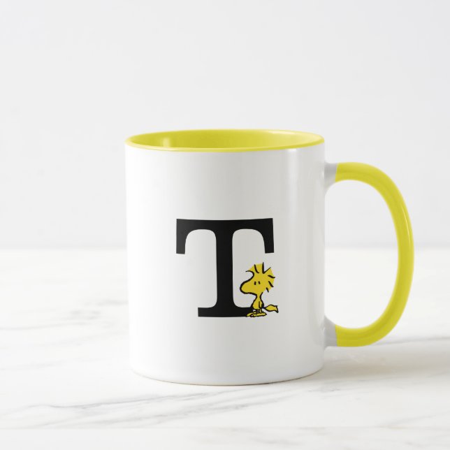 Taza PEANUTS | Woodstock | Monograma T (Derecha)