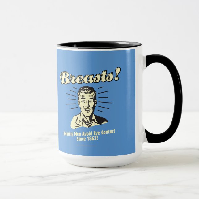 Taza Pechos: Ayudando a evitar contacto visual (Derecha)
