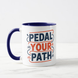 Taza Pedalear su senda, en bicicleta
