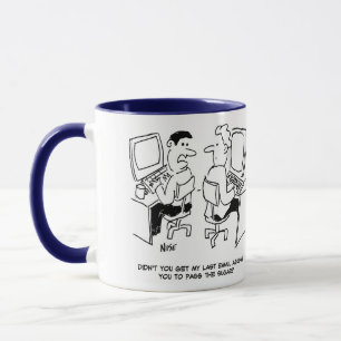 Taza Pedir el azúcar por correo electrónico. Usuario de