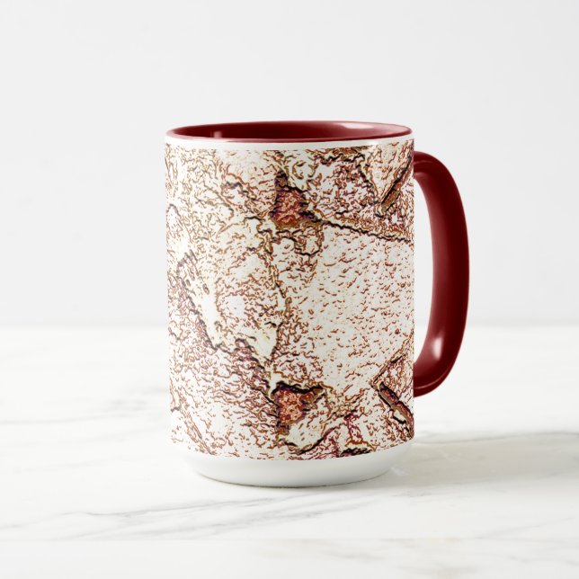 Taza Pedra áspera em marrom claro cremoso (Anverso derecho)
