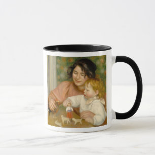 Taza Pedro un niño de Renoir el con los juguetes