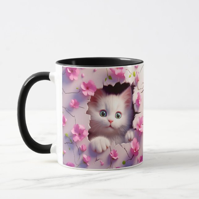 Taza Peek-a-Boo Kitten Blossom Mug (Izquierda)