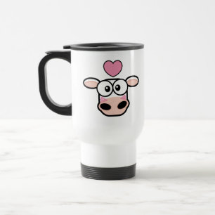 Taza pegada amor del viaje de la vaca