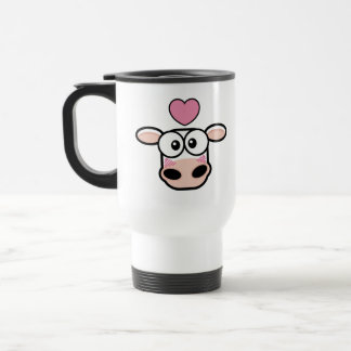 Taza pegada amor del viaje de la vaca