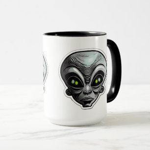 Taza Pegatina alienígena Art Combo Mug, 15 oz
