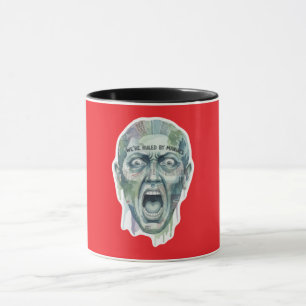 Taza Pegatina de arte en acuarela "Estamos gobernados p