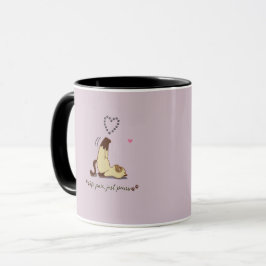 Taza Pegatina de gato adorable estirándose para amantes