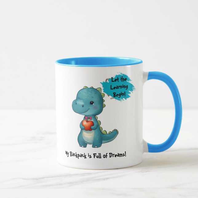 Taza Pegatina de mochila Cute Dino para niños (Derecha)
