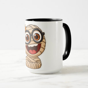 Taza Pegatina de Momia Divertida